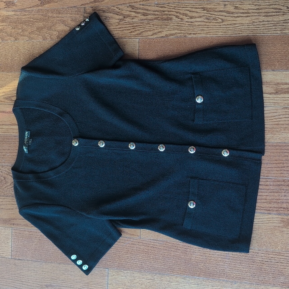 St. John Santana knit basic jacket 12 * Flawed See Photos